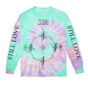 SZA TIE DYE LONG SLEEVE SHIRT - BRAND NEW